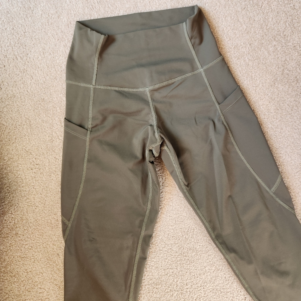 DYI olive green, medium leggings